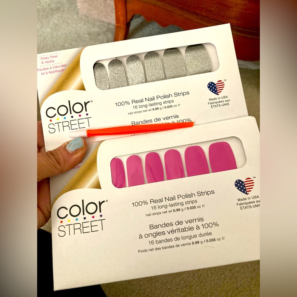 Color Street nail stick on. Beautiful colors! Both for sale in bundle of 3